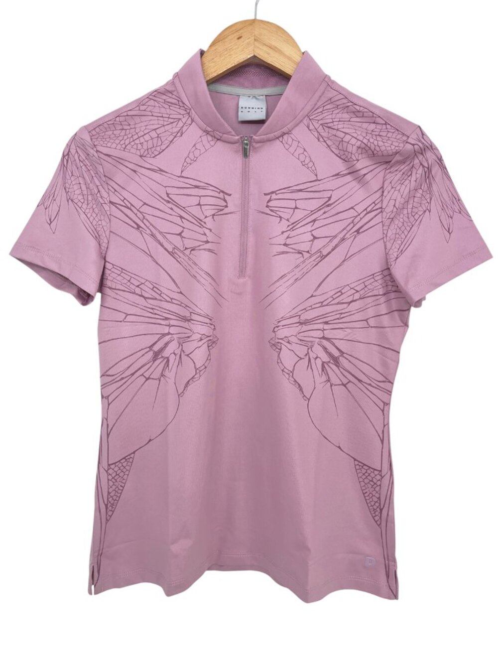 Dunning Golf Women’s Eilish Jersey Performance Polo Butterfly Print Small NWT